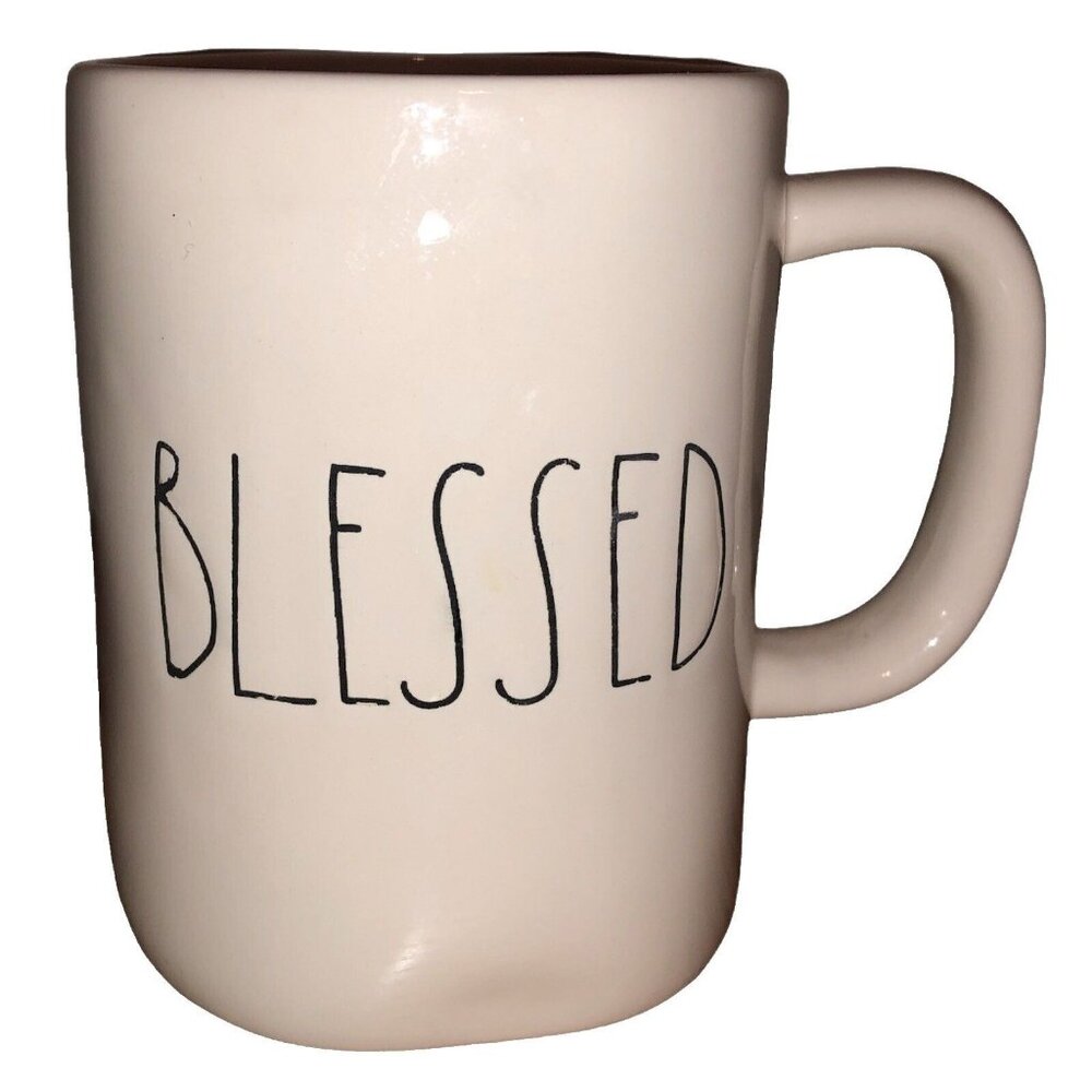 Rae Dunn Pink Coffee Cup Mug Blessed by Magenta 18 oz Teacher Mom Gift